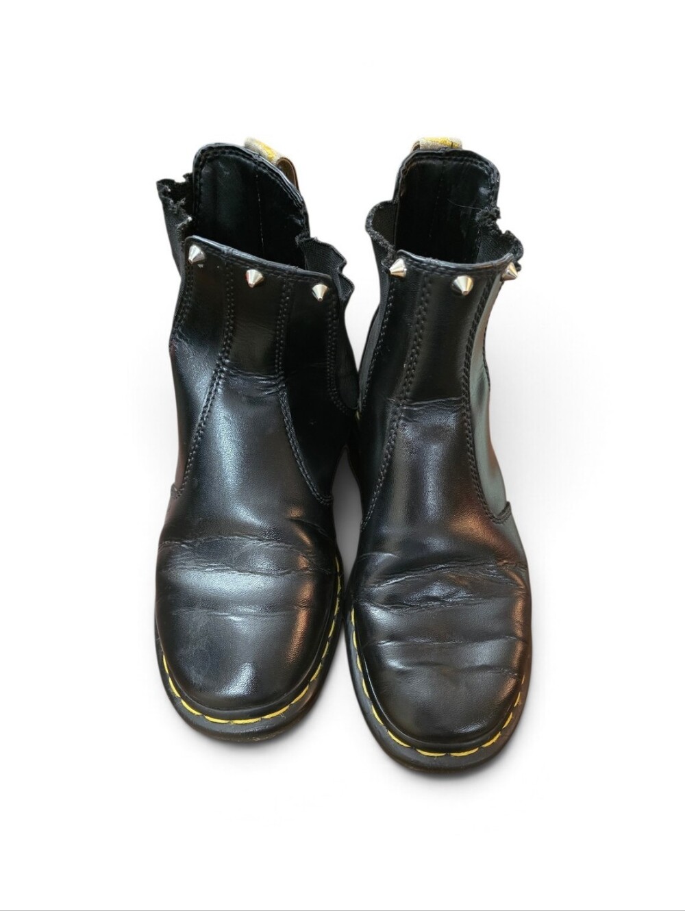 Dr. Martin Black Stud-Trim Chelsea Boots - Women's Leather Ankle Boots